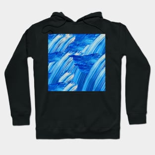 Blue Brush Strokes Hoodie